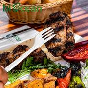 Medium Weight White PP Plastic Forks - 1,000/Case