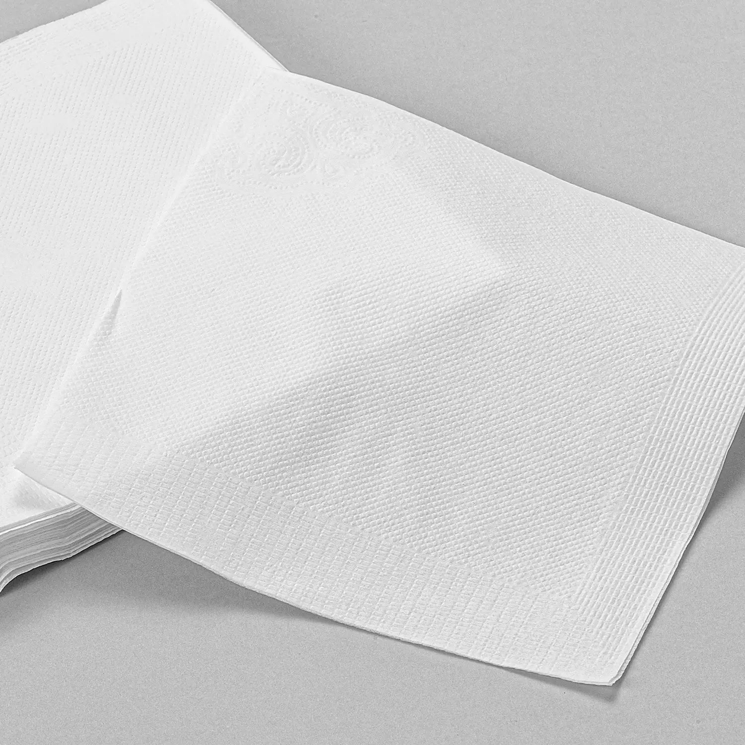 12" x 12" White 1-Ply 1/4 Fold Lunch Napkins-6,000/Case