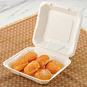 8" x 8" Sugarcane Bagasse Take-0ut Box- 200/Case