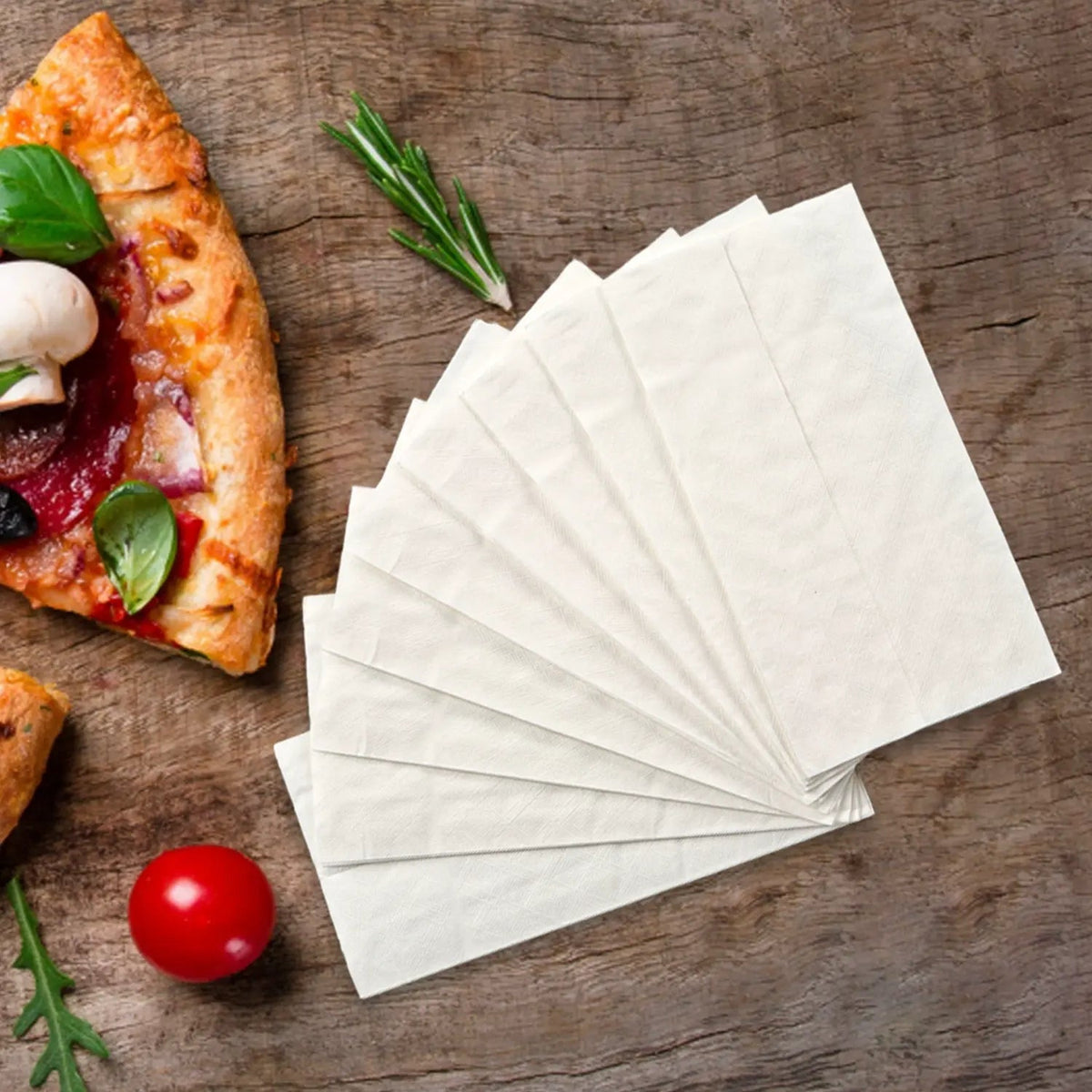 [9,000ct] 7" x 13.4" 1-Ply Napkins | Tall-Fold | 1/6 Fold | White - Biocean by Danube BlueBiocean