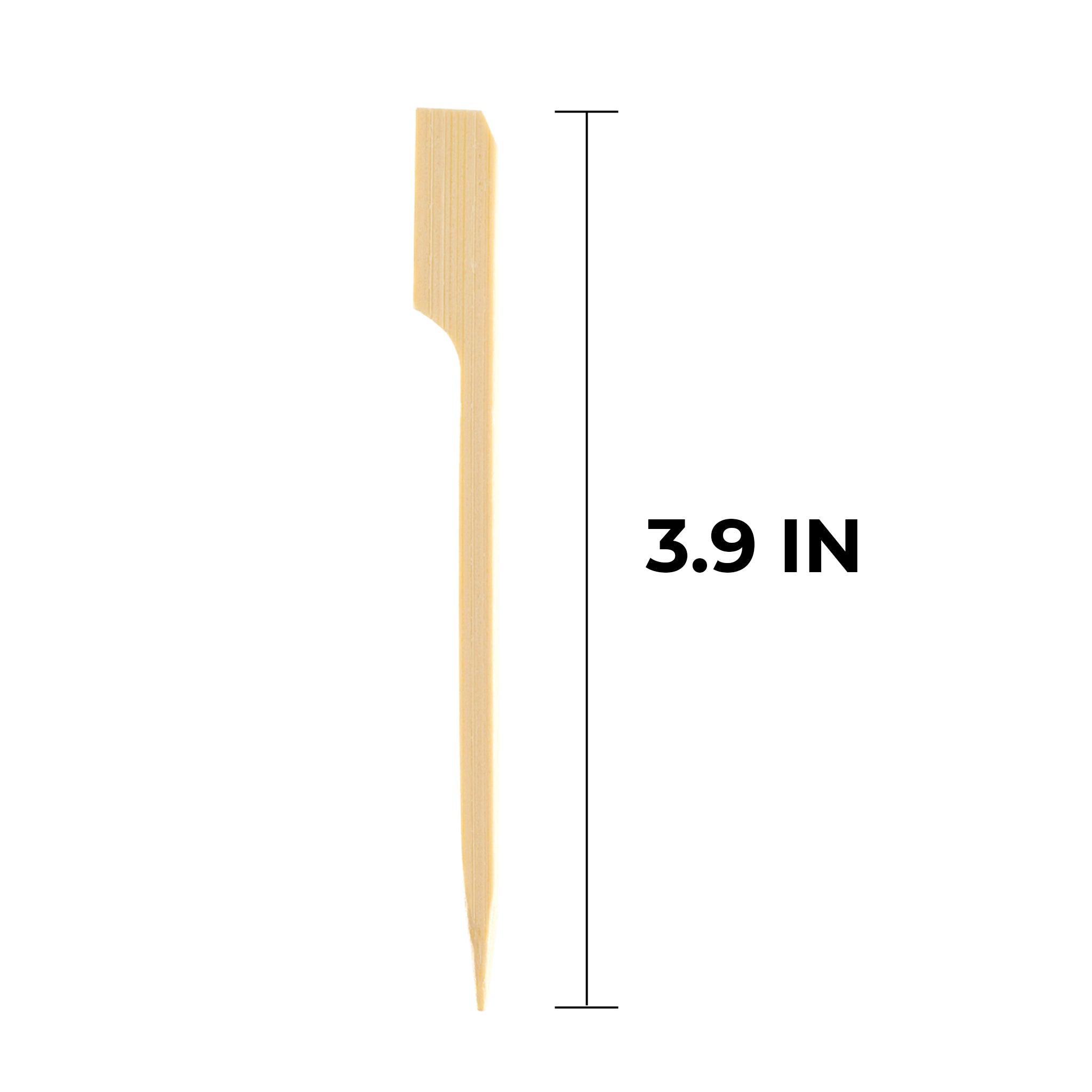 [5,000ct] 3.9" Bamboo Paddle Food Skewers |  Brown