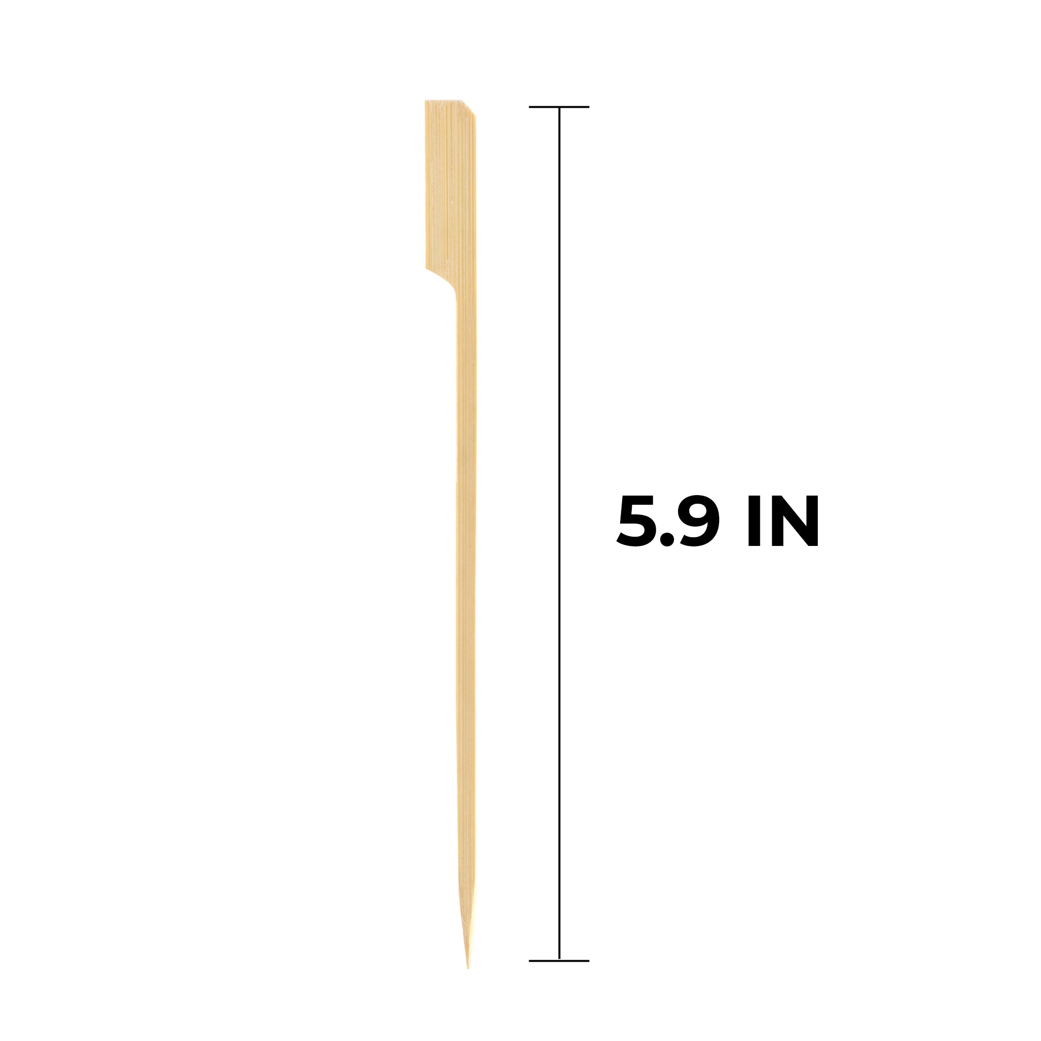 [5,000ct] 5.9" Bamboo Paddle Food Skewers |  Brown