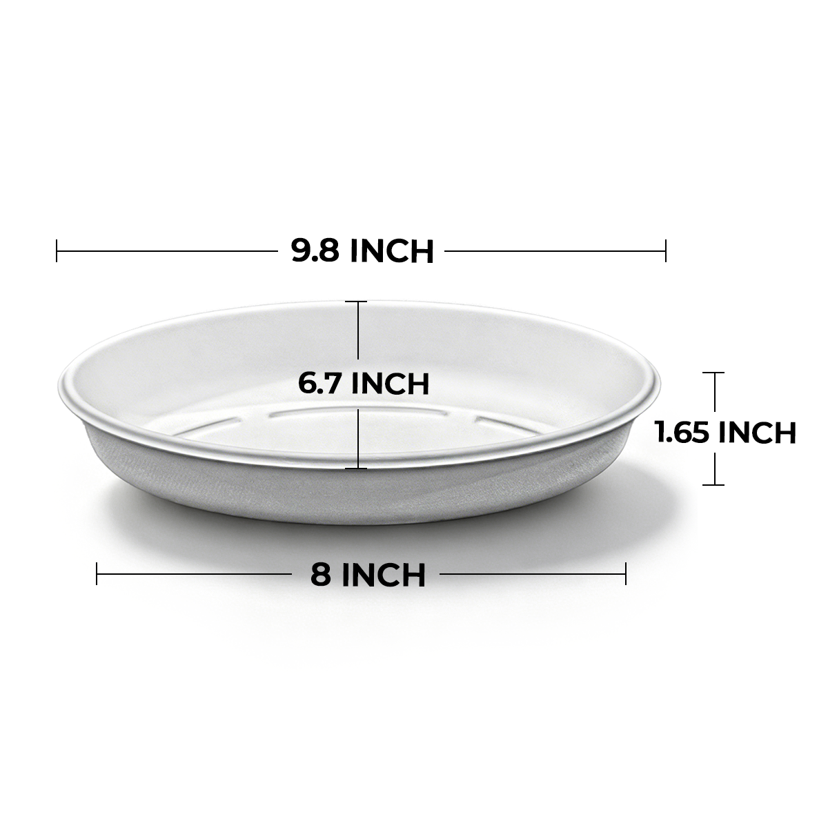 [300ct] 26oz Compostable Bagasse Bowls | Oval | White