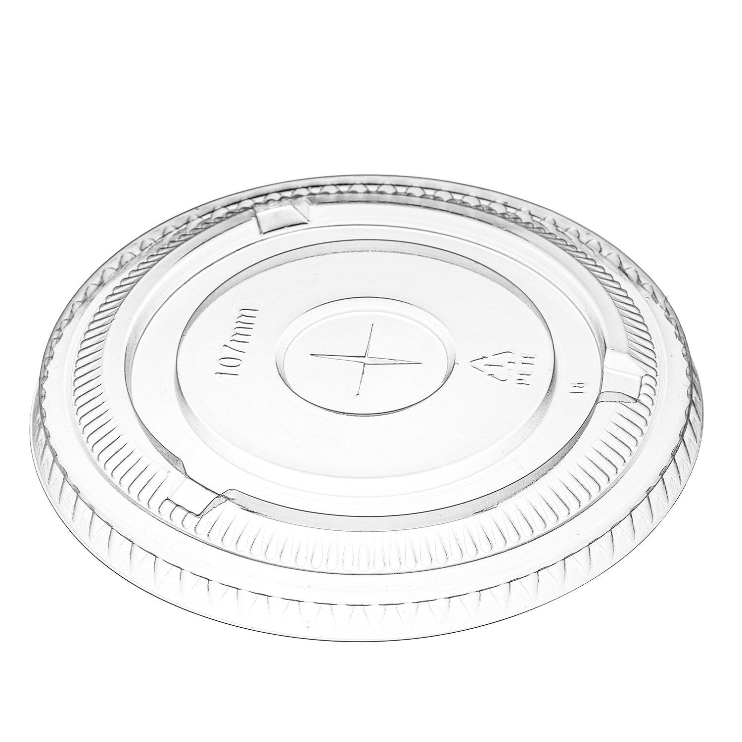 PET Flat Lids with 107mm-500/Case