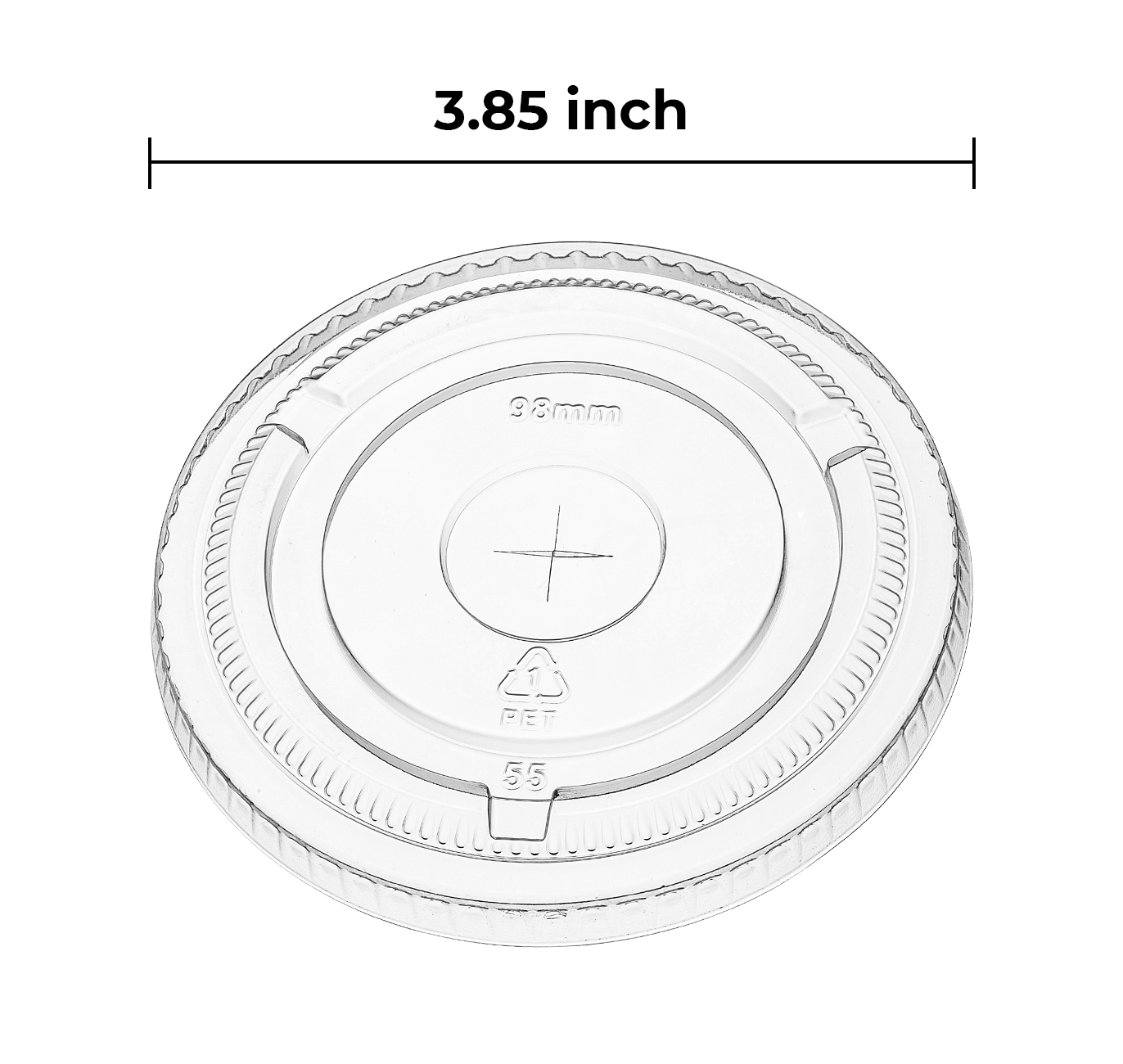 PET Flat Lids with 98mm-1,000/Case