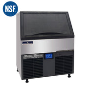 HISAKAGE 22.1" AC-250 Air-Cooled Self-Contained Cube Ice Machine with 66 lb. Storage Bin - 247 lbs Daily Output, 115V