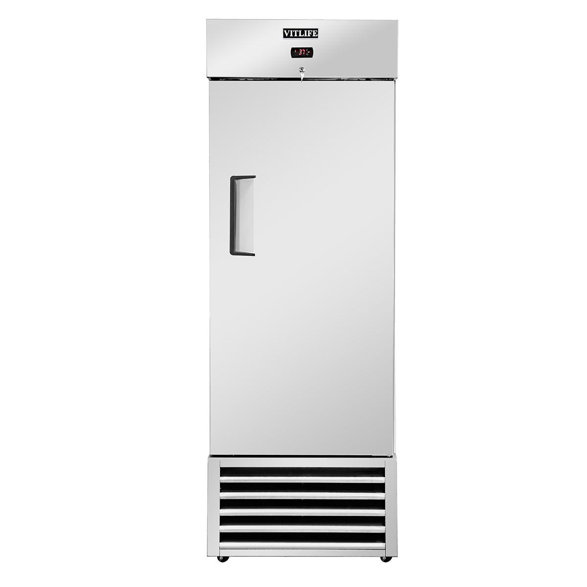 Vitlife Commercial VRB27F 27" 1-Solid Door Reach-In Freezer, Bottom Mounted, 21 cu. ft.