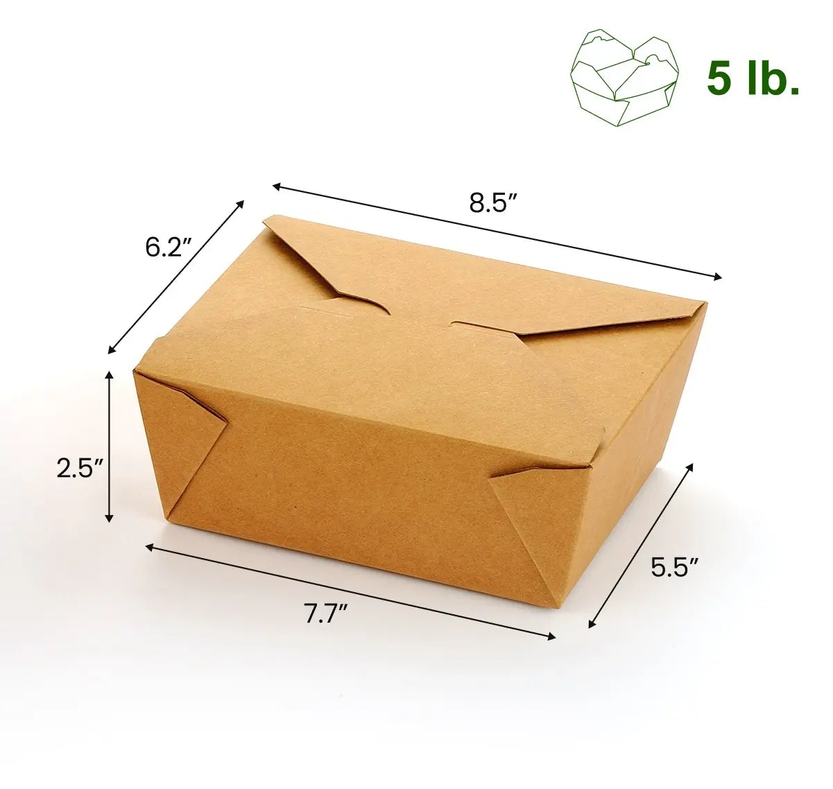 51oz Kraft Paper  Take-Out Boxes - 200/Case