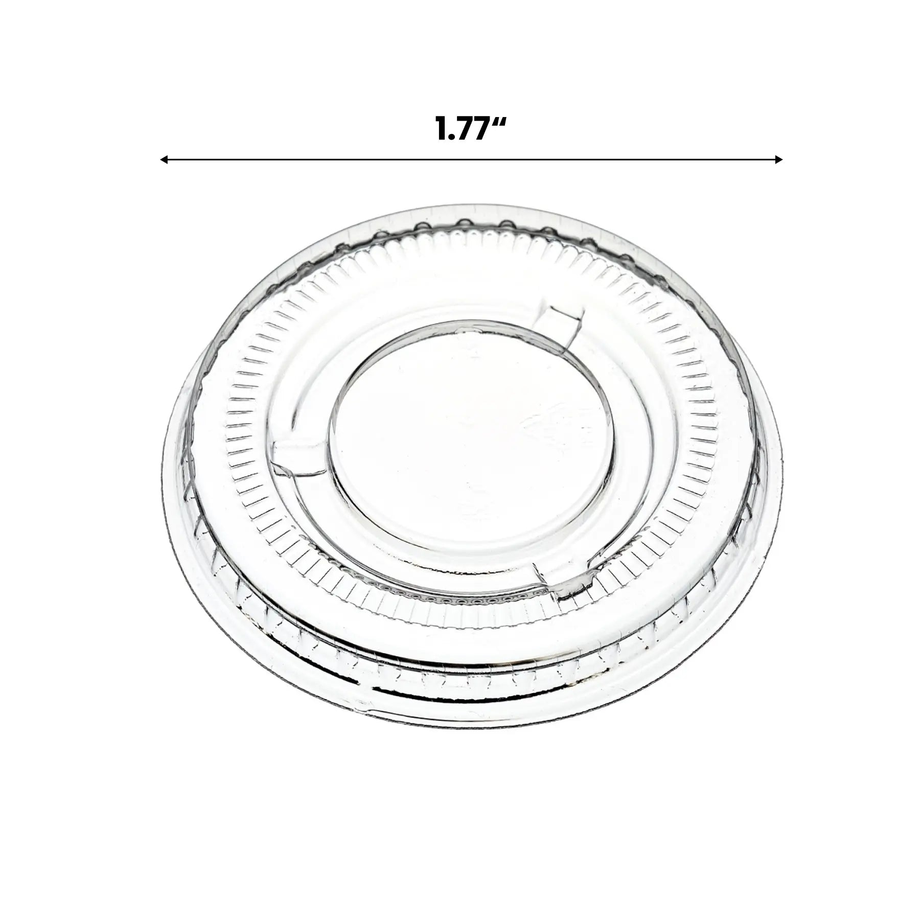1oz PET Plastic Portion Cup Lids-2,500/Case