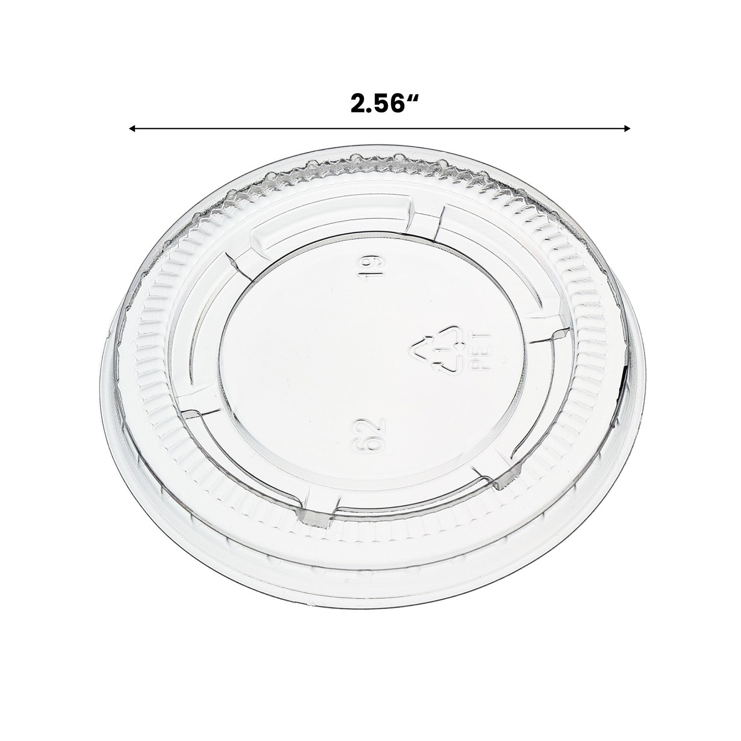2oz PET Plastic Portion Cup Lids-2,500/Case