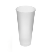 [500 ct] 24oz Tall Premium PP Cups | 90 mm | White frosted