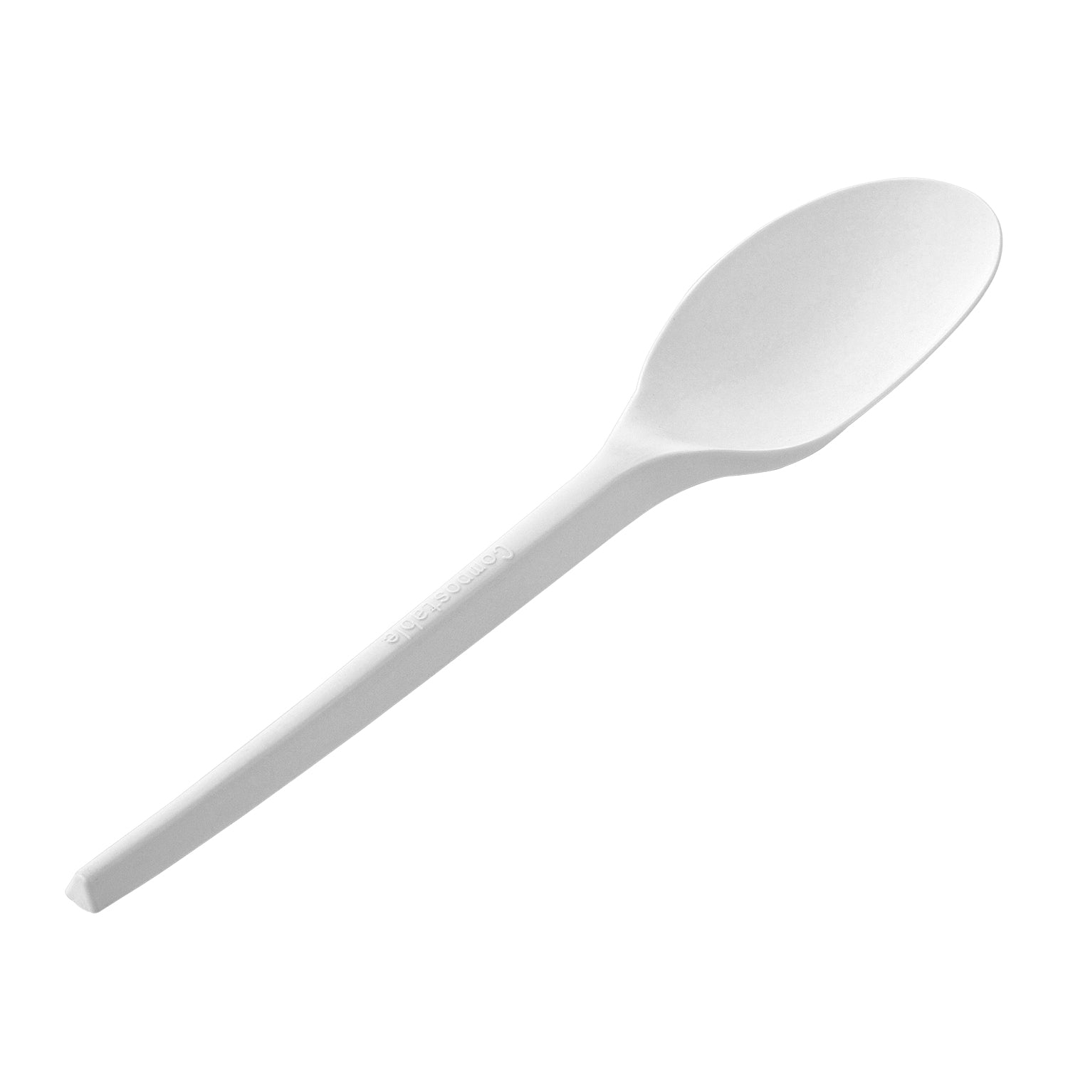 [1,000ct] PLA Heavy Weight Tea Spoons | White