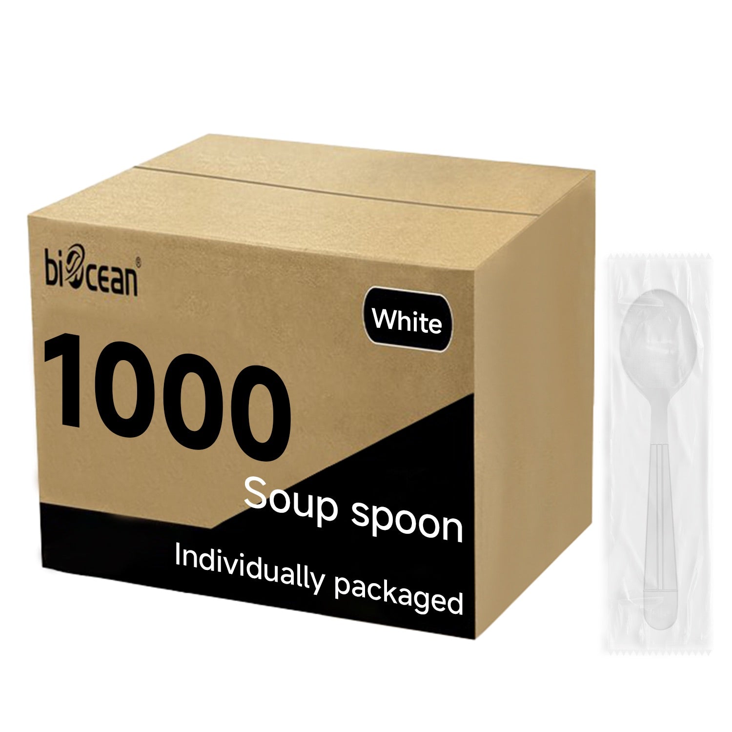 Extra Heavy Weight White PP Plastic Cutlery Kit with Knife, Fork, Tea Spoon, Napkin, and Salt/Pepper Packets - 250/Case