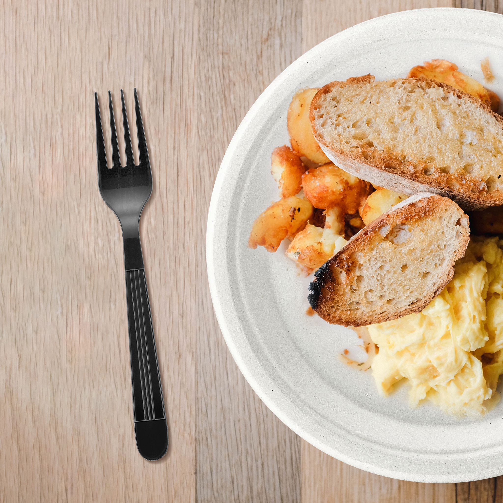 [1,000 ct] PP Plastic Heavy Weight  Forks | Black