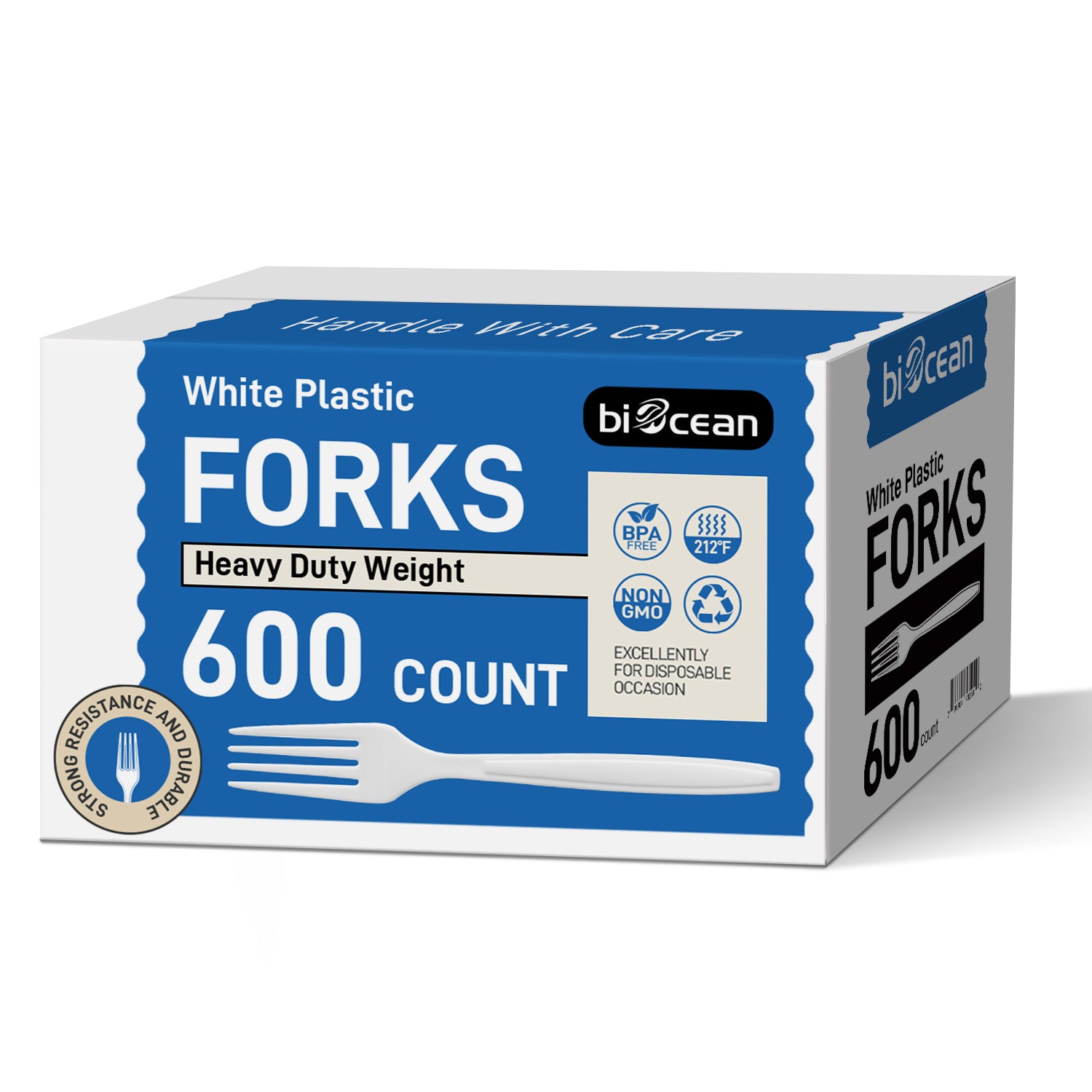 Heavy Weight White PS Plastic Forks  - 600/Case