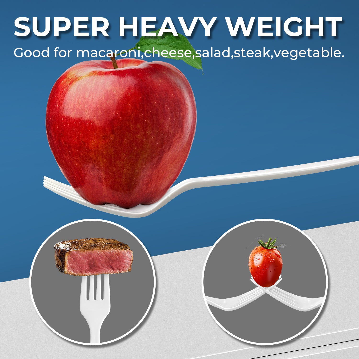 Heavy Weight White PS Plastic Forks  - 600/Case