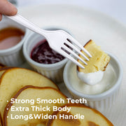 Heavy Weight White PS Plastic Forks  - 600/Case