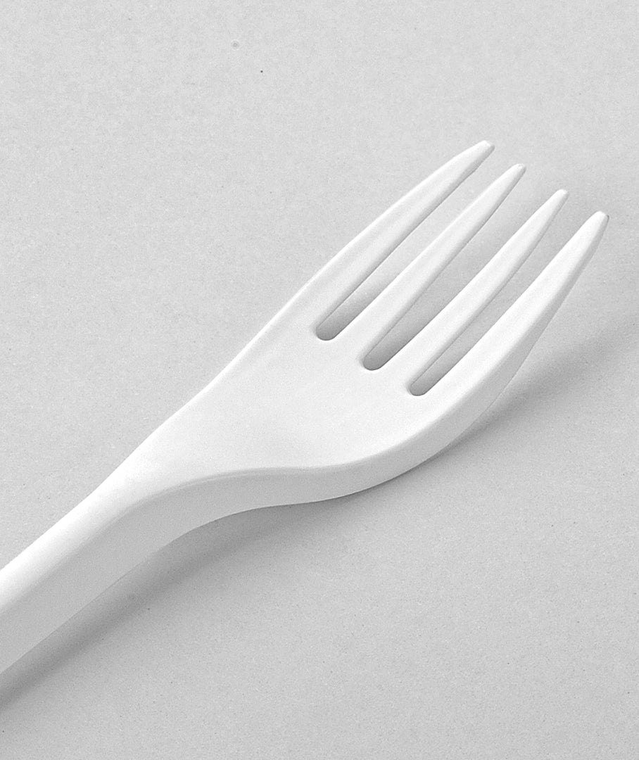Medium Weight White Compostable PLA  Fork - 1,000/Case