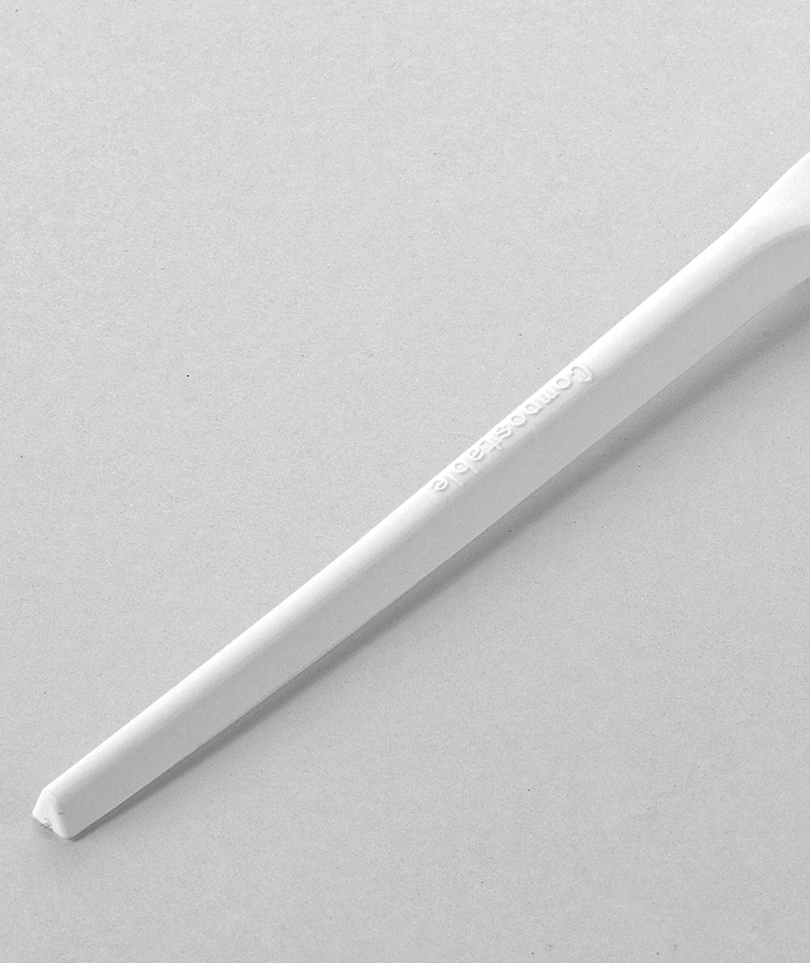 Medium Weight White Compostable PLA  Fork - 1,000/Case