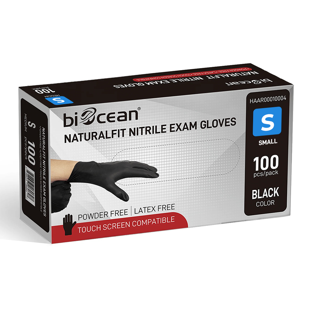 [1,000ct] Powder-Free Nitrile Gloves | Small | Black