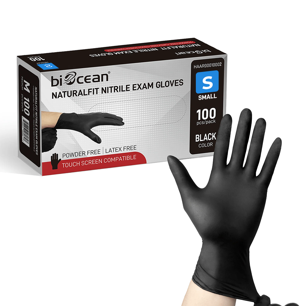 [1,000ct] Powder-Free Nitrile Gloves | Small | Black
