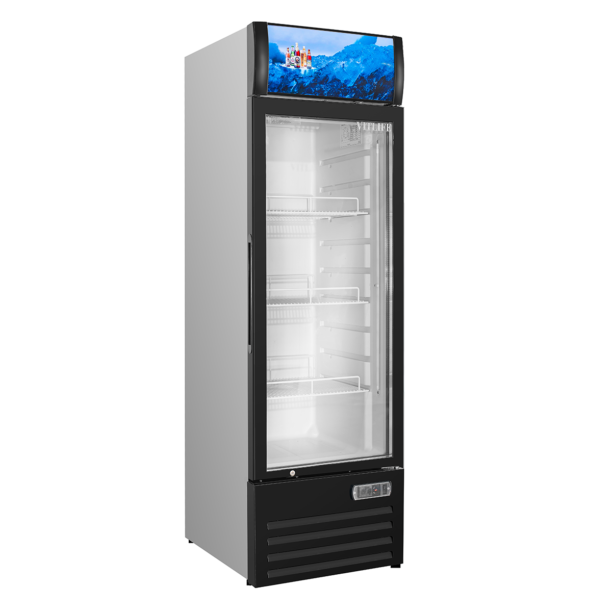 Vitlife Commercial VSC188VCW 20" 1-Glass Door Small Merchandiser Refrigerator, 6,4 cu. ft.