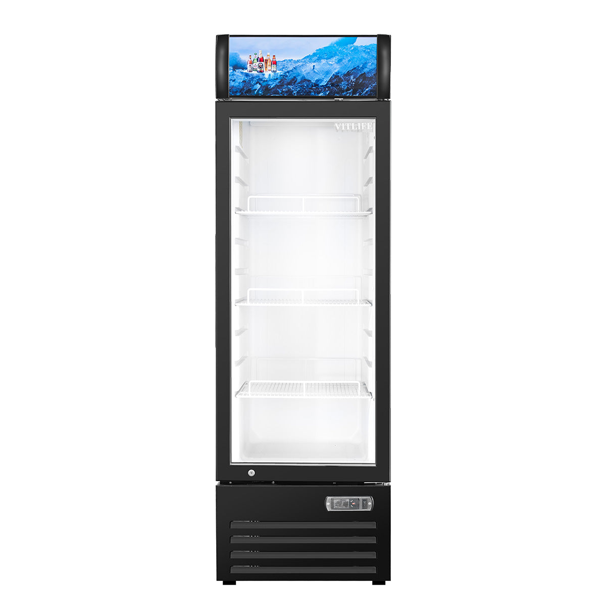 Vitlife Commercial VSC188VCW 20" 1-Glass Door Small Merchandiser Refrigerator, 6,4 cu. ft.