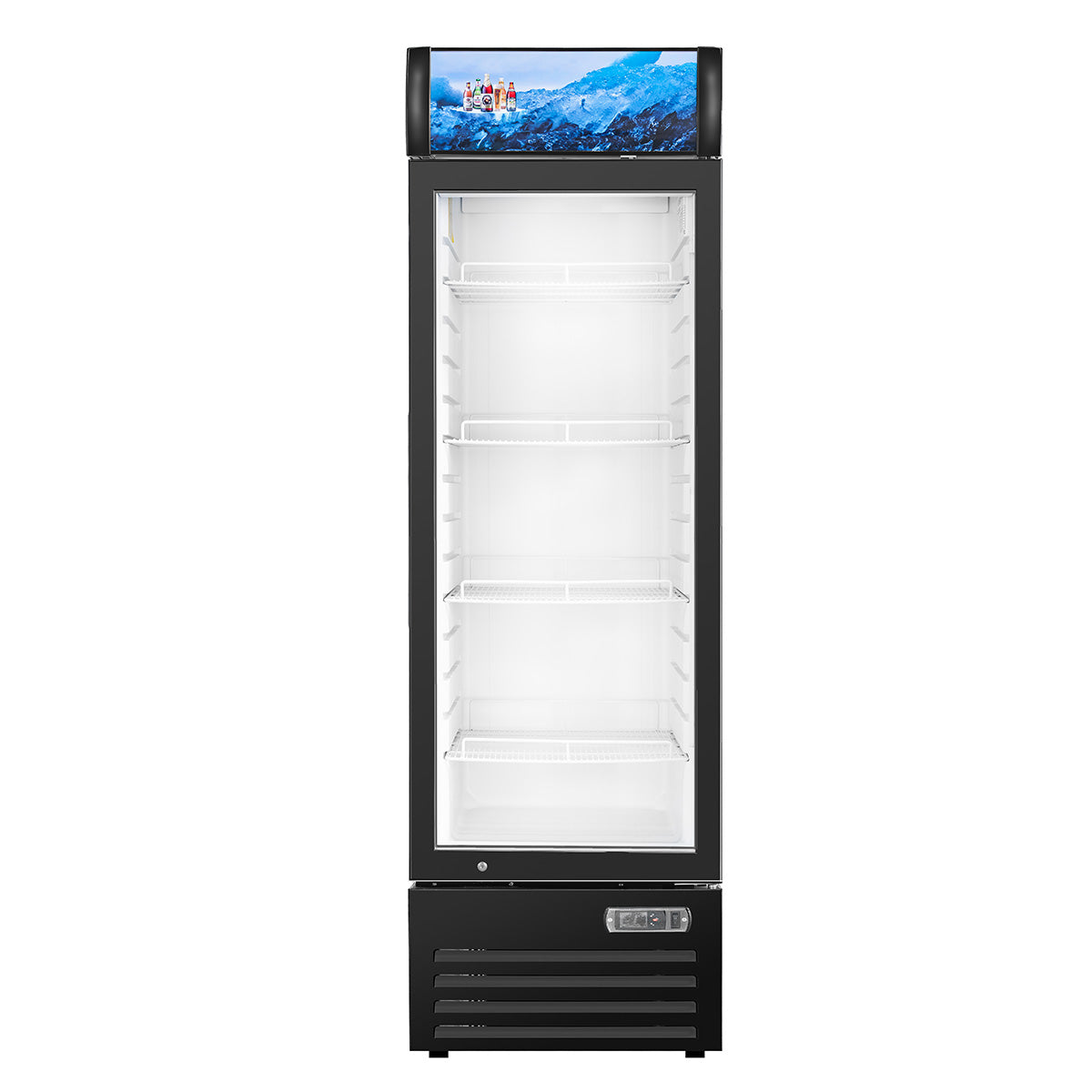 Vitlife Commercial VSC388VCW 24" 1-Glass Door Merchandiser Refrigerator w/ Canopy, 12.3 cu. ft.