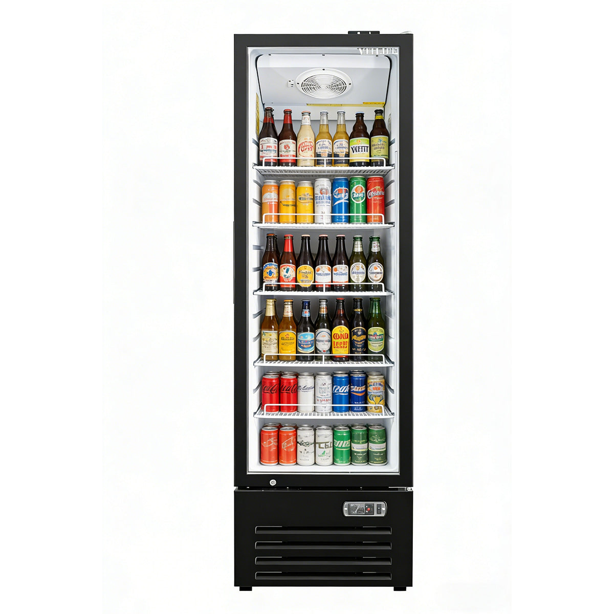 Vitlife Commercial VSC198VTW 20" 1-Glass Door Merchandiser Refrigerator, Bottom Mount, 6.6 cu. ft.