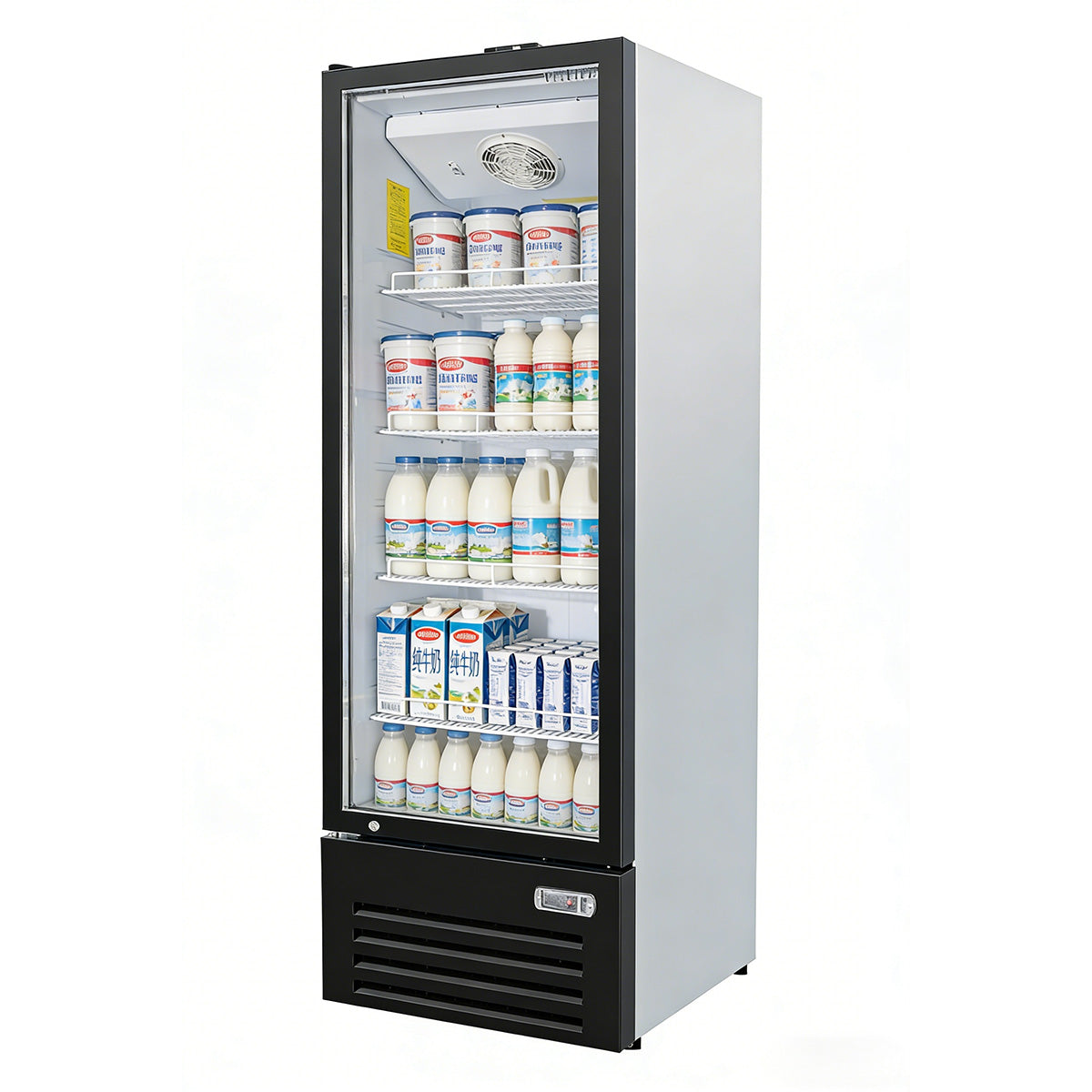 Vitlife Commercial VSC298VTW 20" 1-Glass Door Merchandiser Refrigerator, Bottom Mount, 9.1 cu. ft.