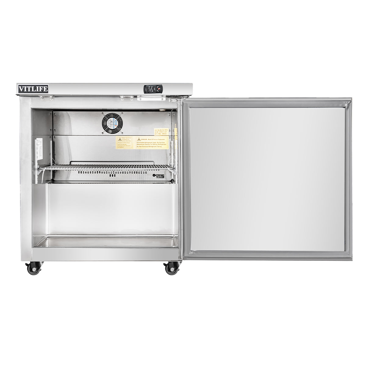 Vitlife Commercial VUC29R 29" 1-Solid Door Reach-In Undercounter Refrigerator, 6.7 cu. ft.