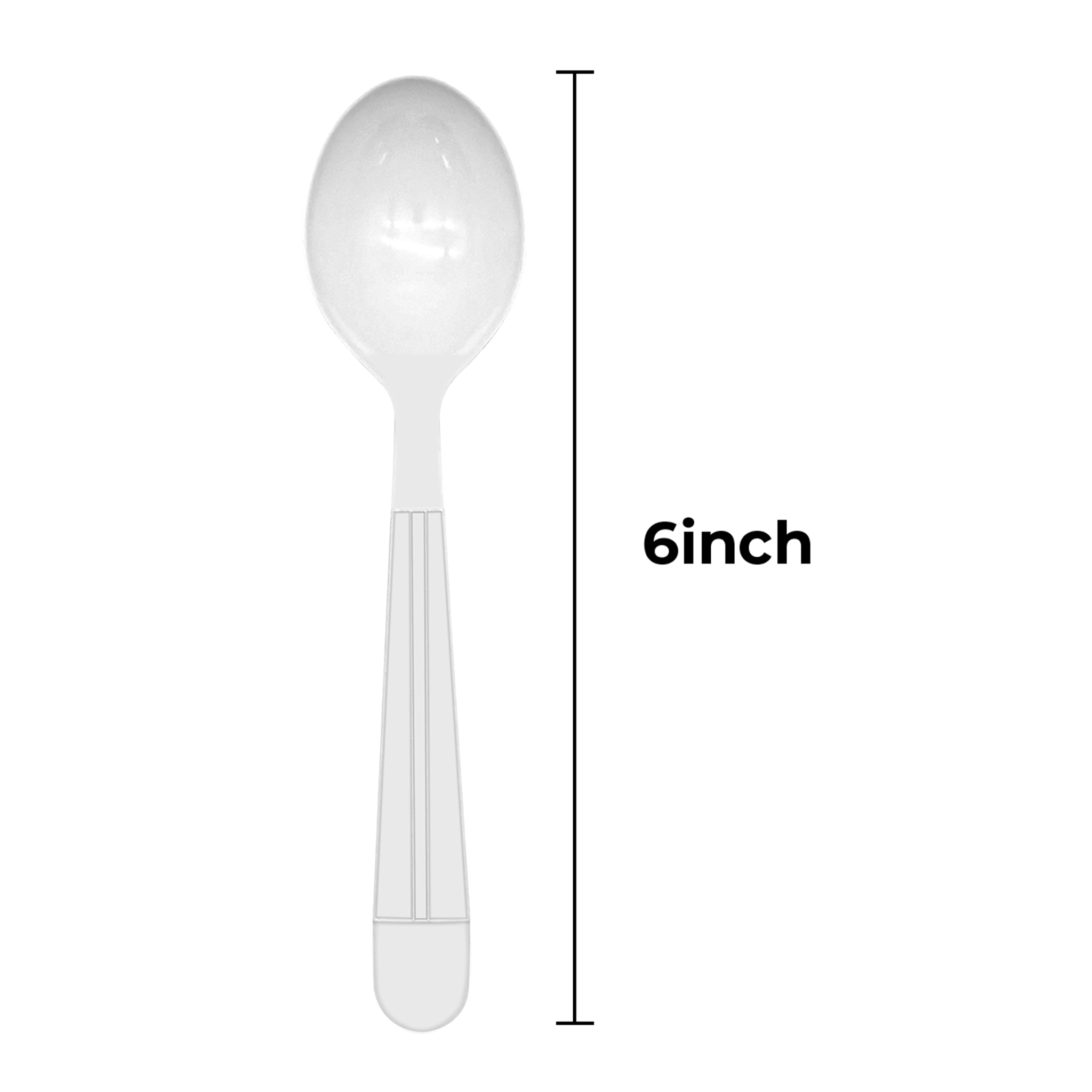 [1,000ct] PP Plastic Heavy Weight  Soup Spoons | White
