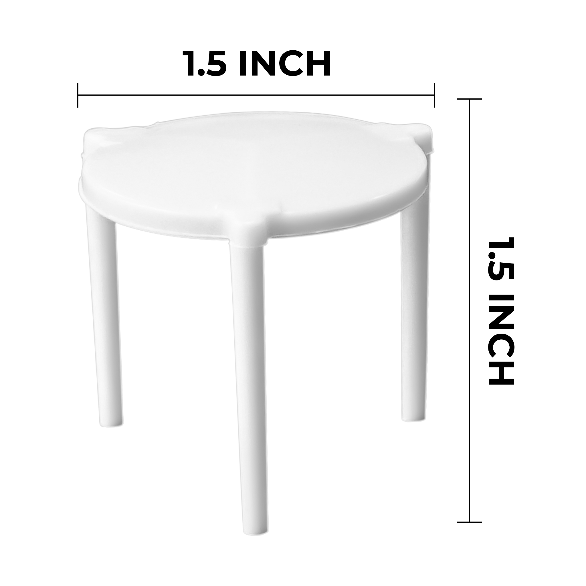 [10,00ct] 1.5" PP Plastic Medium weight Pizza Saver | White