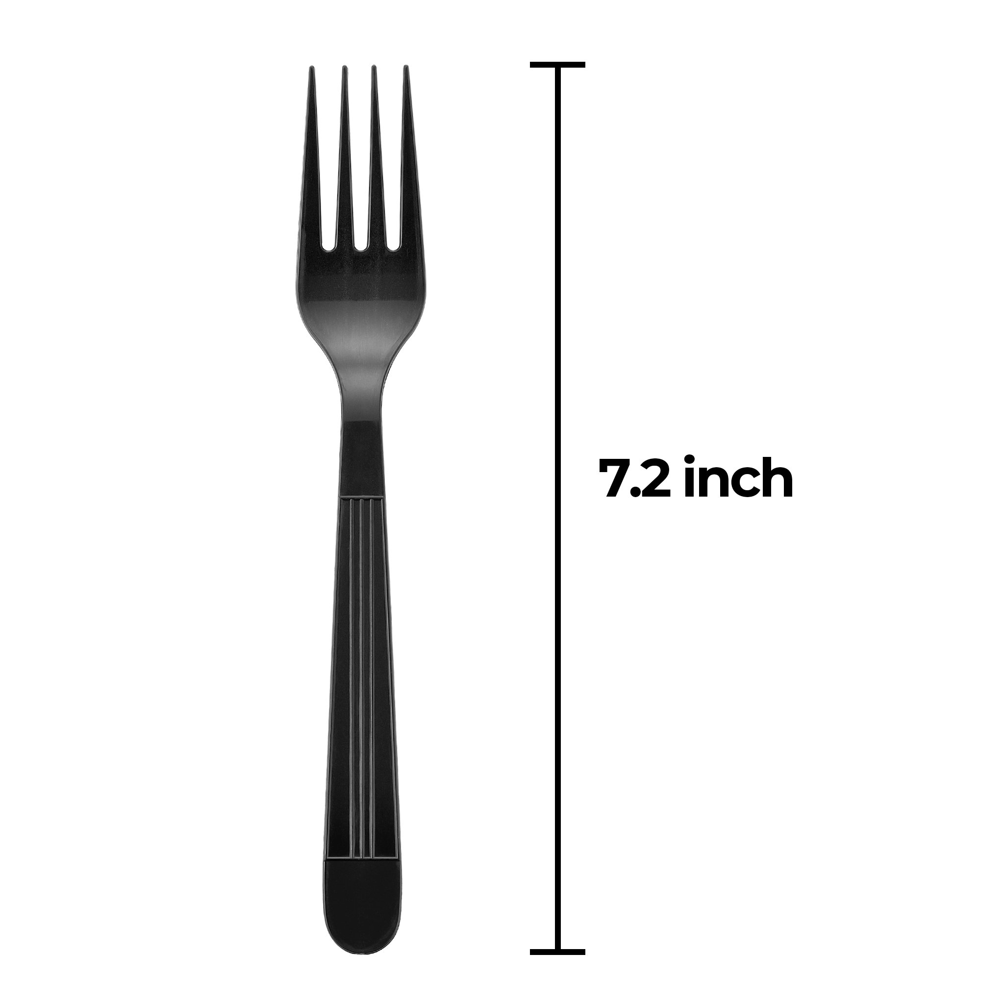 [1,000 ct] PP Plastic Heavy Weight  Forks | Black