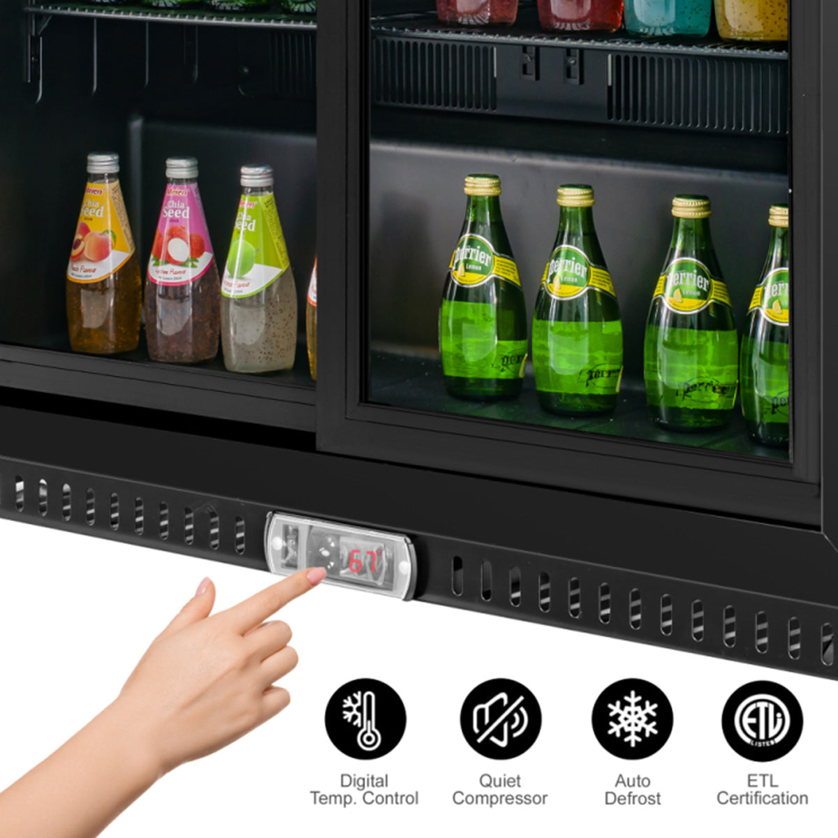 Vitlife Commercial VBBD-238S 35" Back Bar Cooler, 7.5 Cu Ft