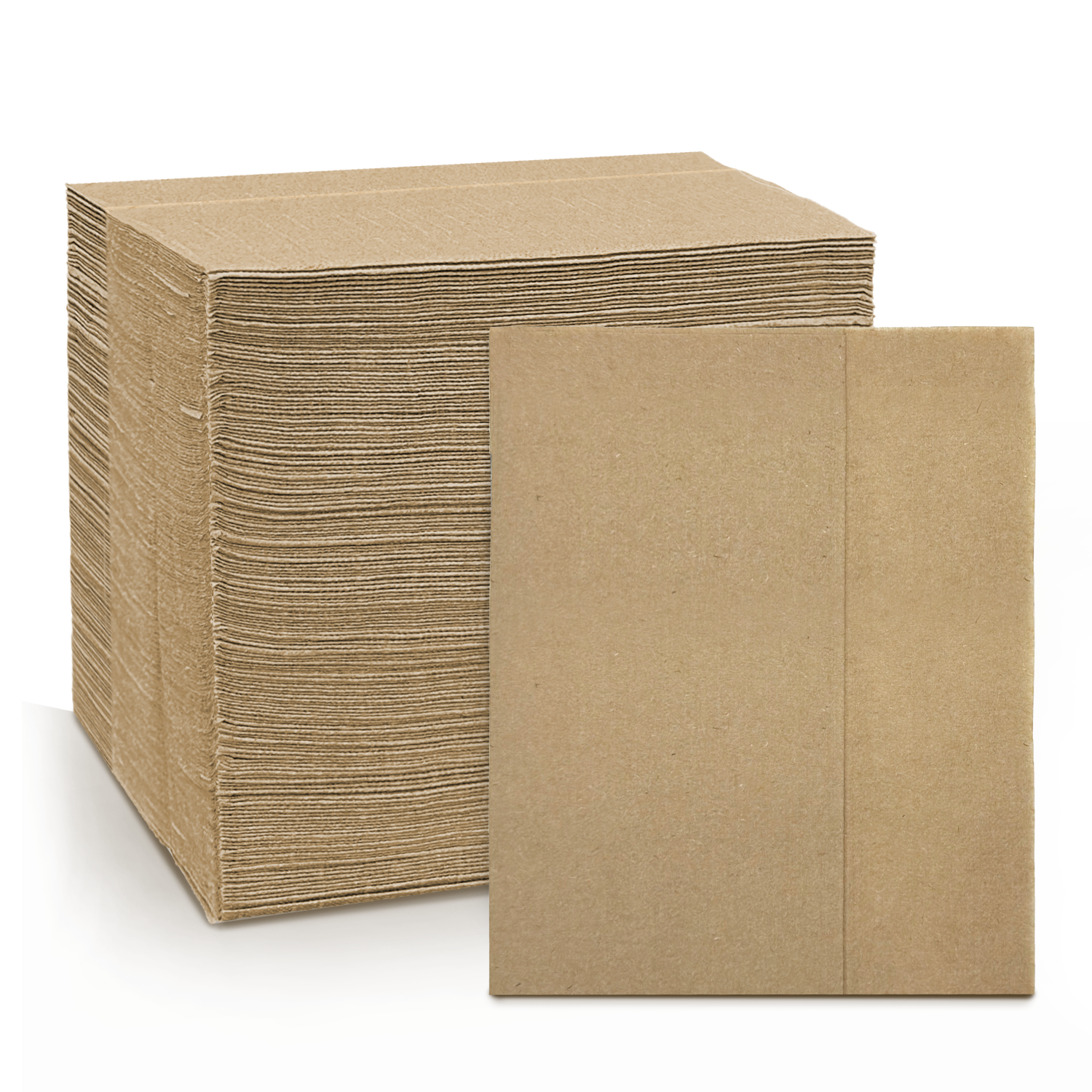12" x 13"  Kraft 1-Ply 1/6 Fold Interfold Napkins-6,000/Case
