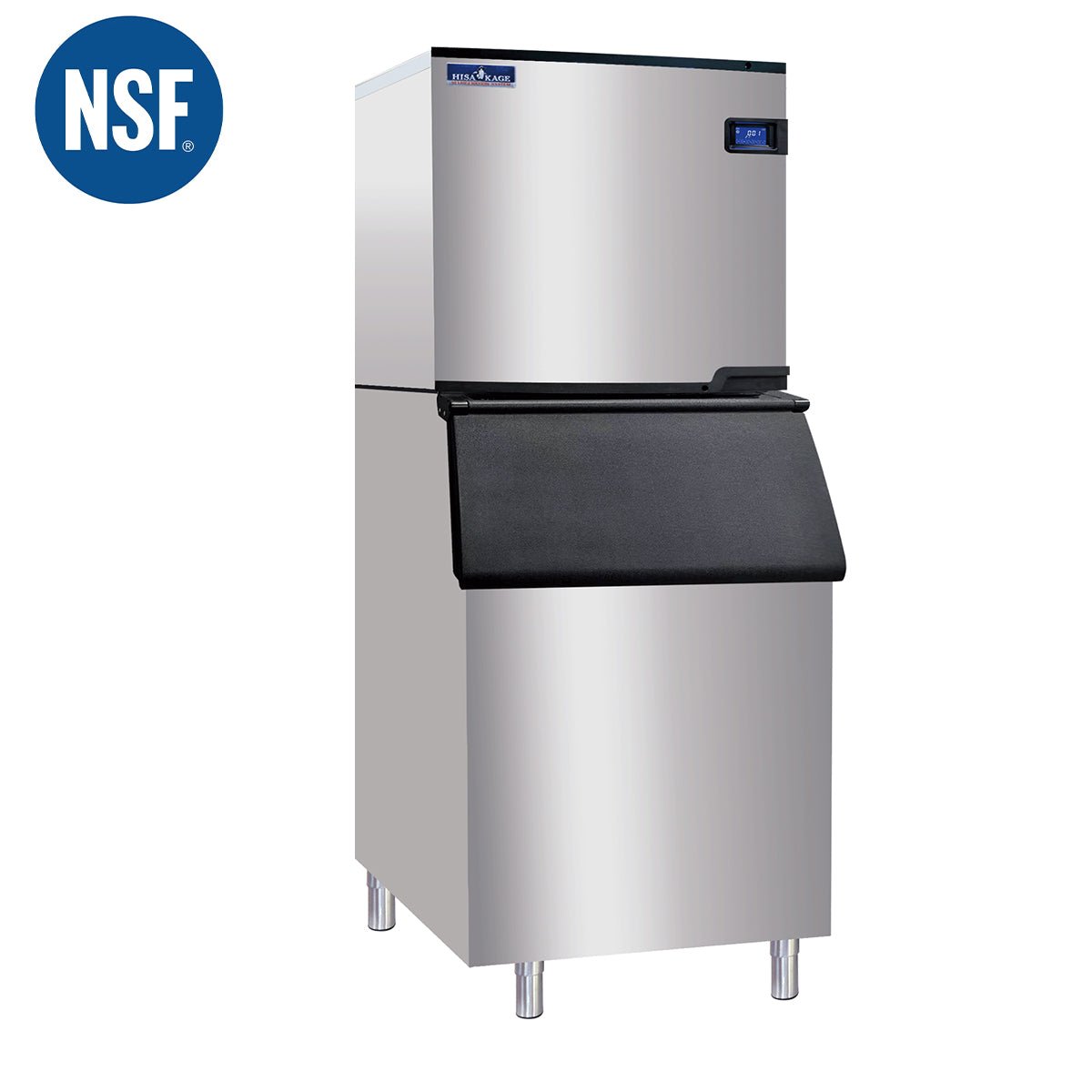 HISAKAGE 30'' AC-700A Air-Cooled Split Cube Ice Machine with 551 lbs Storage Bin - 688 lbs Daily Output, 220V - Biocean by Danube BlueBiocean
