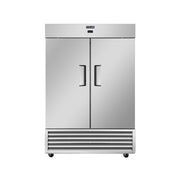 Vitlife Commercial VRB54F 54 - 1/8" 2 - Solid Door Reach - In Freezer, Bottom Mount, 46 cu. ft. - Biocean by Danube BlueBiocean