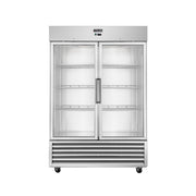 Vitlife Commercial VRB54FG 54" 2 - Glass Door Reach - In Freezer, Bottom Mounted, 46 cu. ft. - Biocean by Danube BlueBiocean