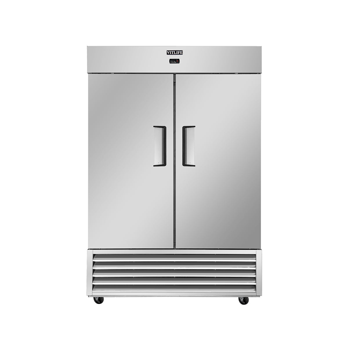 Vitlife Commercial VRB54R 54" 2 - Solid Door Reach‑In Refrigerator, 46 cu. ft., Bottom Mounted Refrigeration - Biocean by Danube BlueBiocean