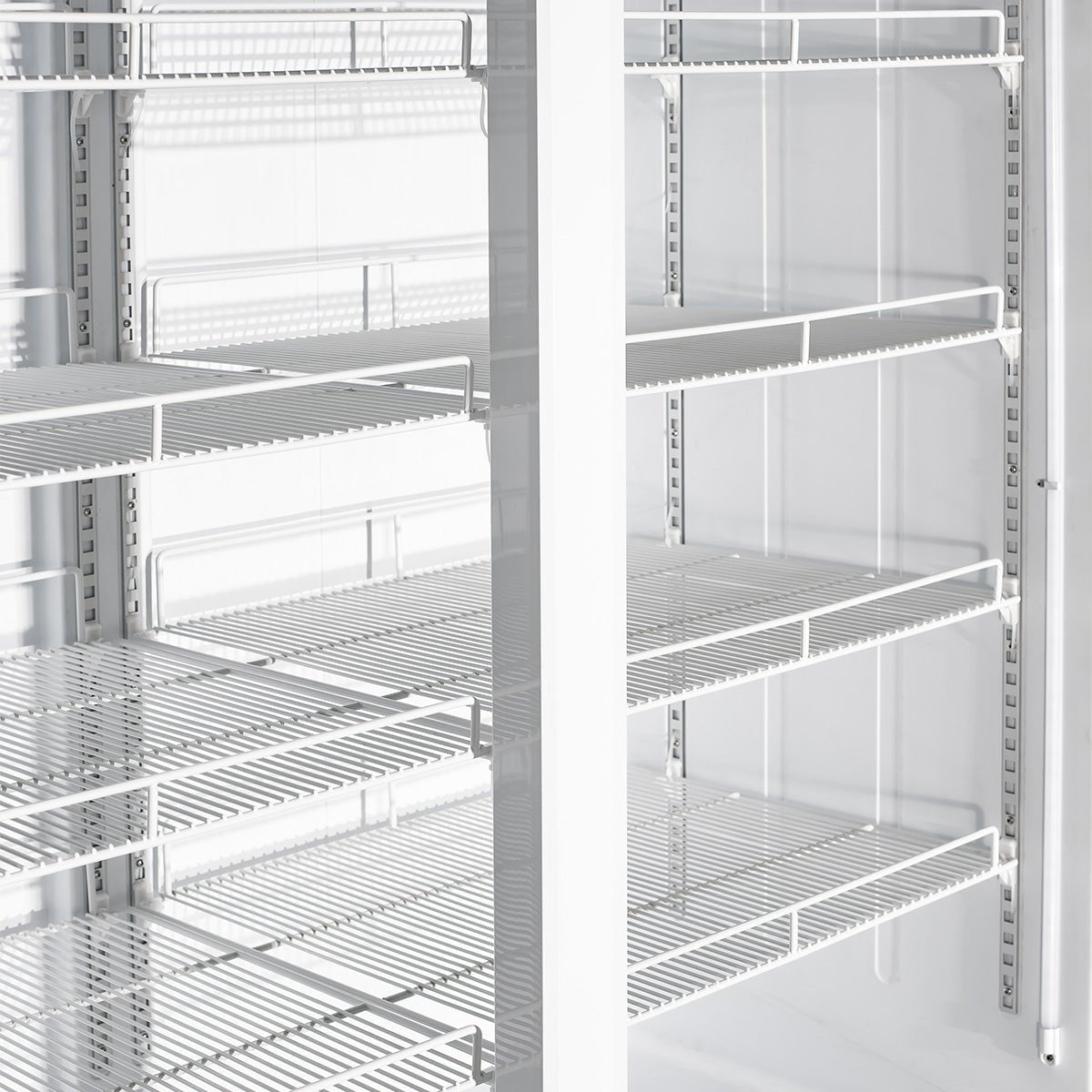 Vitlife Commercial VSC788VCW 40" 2-Glass Door Merchandiser Refrigerator w/ Canopy, 26.5 cu. ft. - Biocean by Danube BlueBiocean