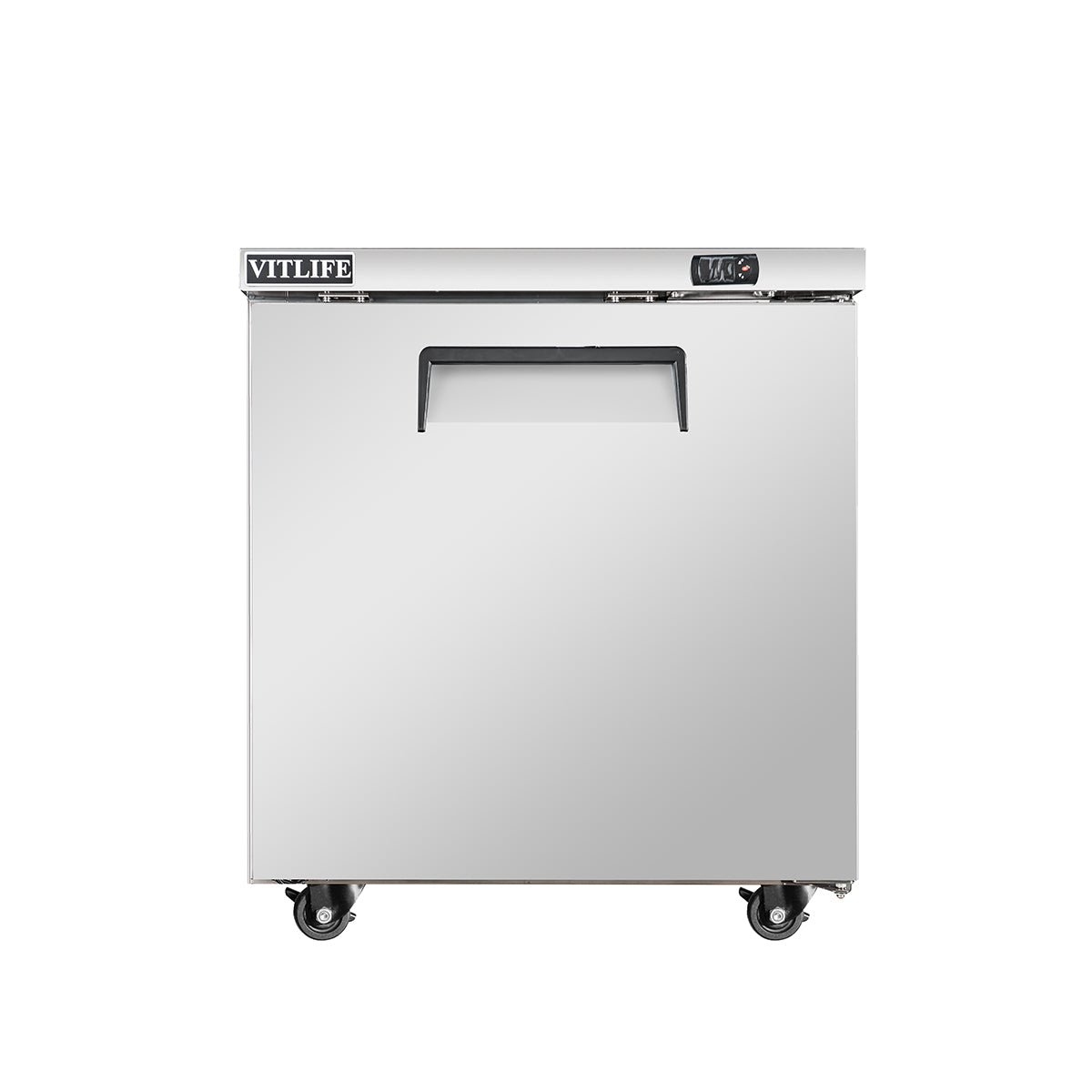 Vitlife Commercial VUC29F 29" 1-Door Reach-In Undercounter Freezer, Stainless Steel, 7.3 cu. ft. - Biocean by Danube BlueBiocean