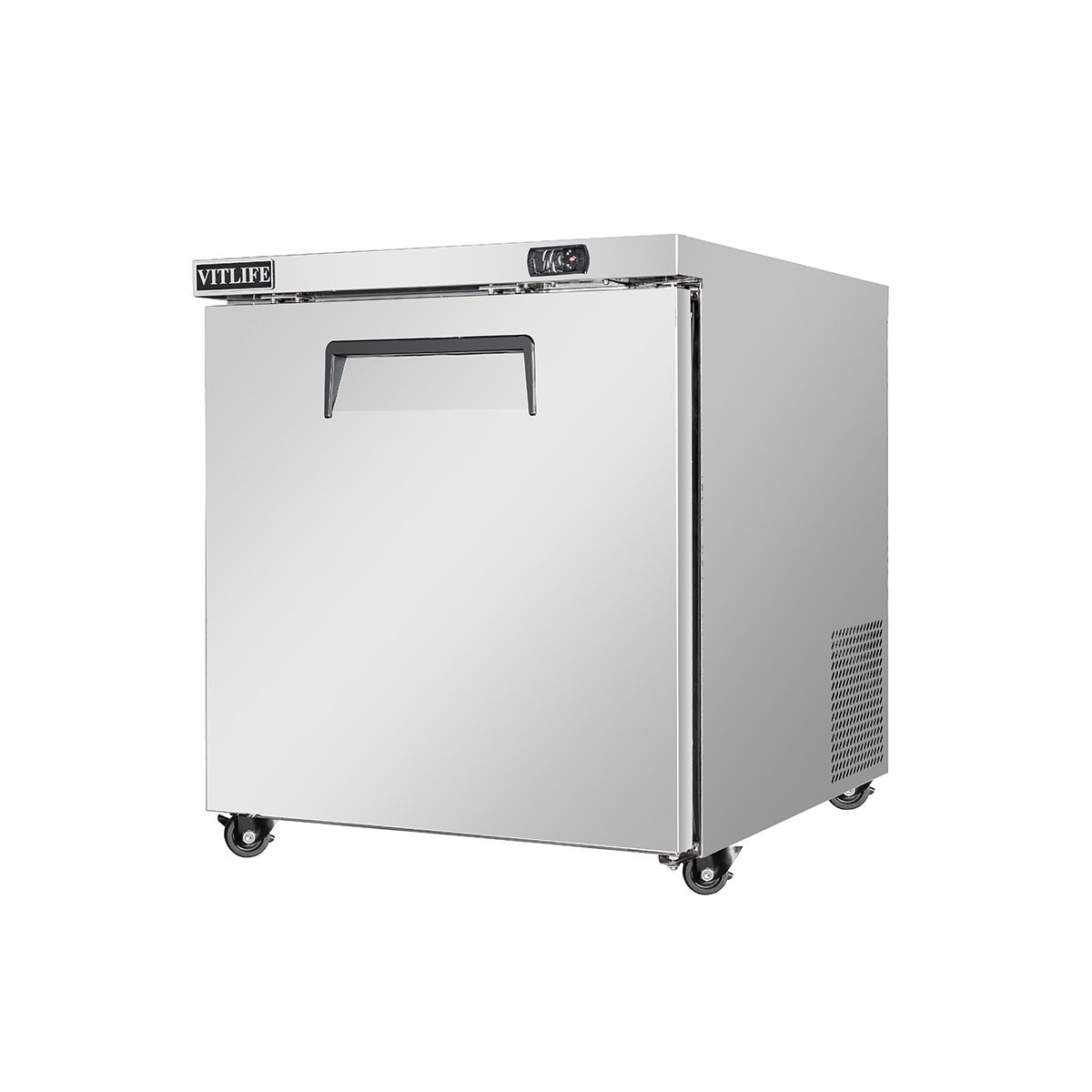 Vitlife Commercial VUC29R 29" 1-Solid Door Reach-In Undercounter Refrigerator, 6.7 cu. ft. - Biocean by Danube BlueBiocean