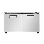 Vitlife Commercial VUC48F 48" 2-Door Reach-In Undercounter Freezer, Stainless Steel, 13.1 cu. ft. - Biocean by Danube BlueBiocean